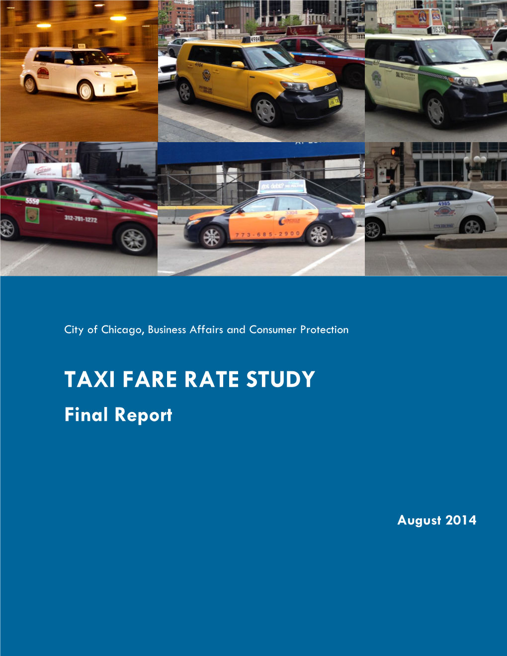 TAXI FARE RATE STUDY Final Report