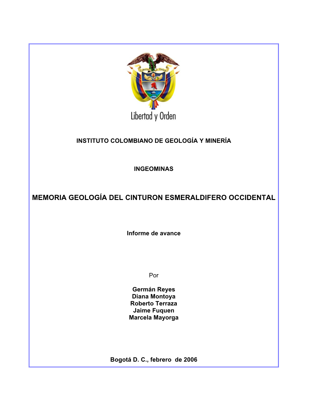 Memoria Geología Del Cinturon Esmeraldifero Occidental