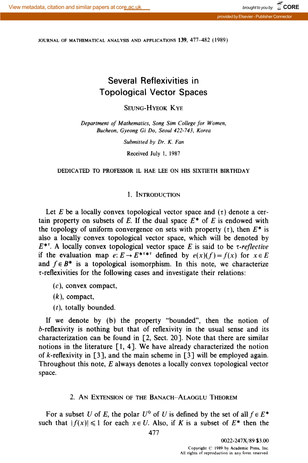 Several Reflexivities in Topological Vector Spaces
