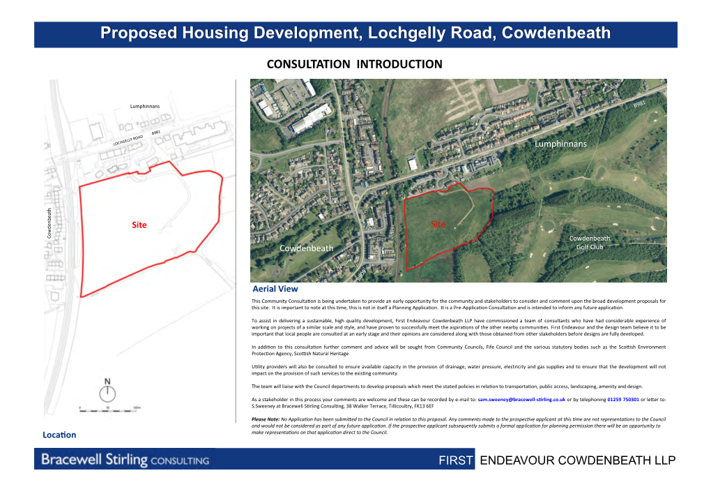 Proposed Housing Development, Lochgelly Road, Cowdenbeath