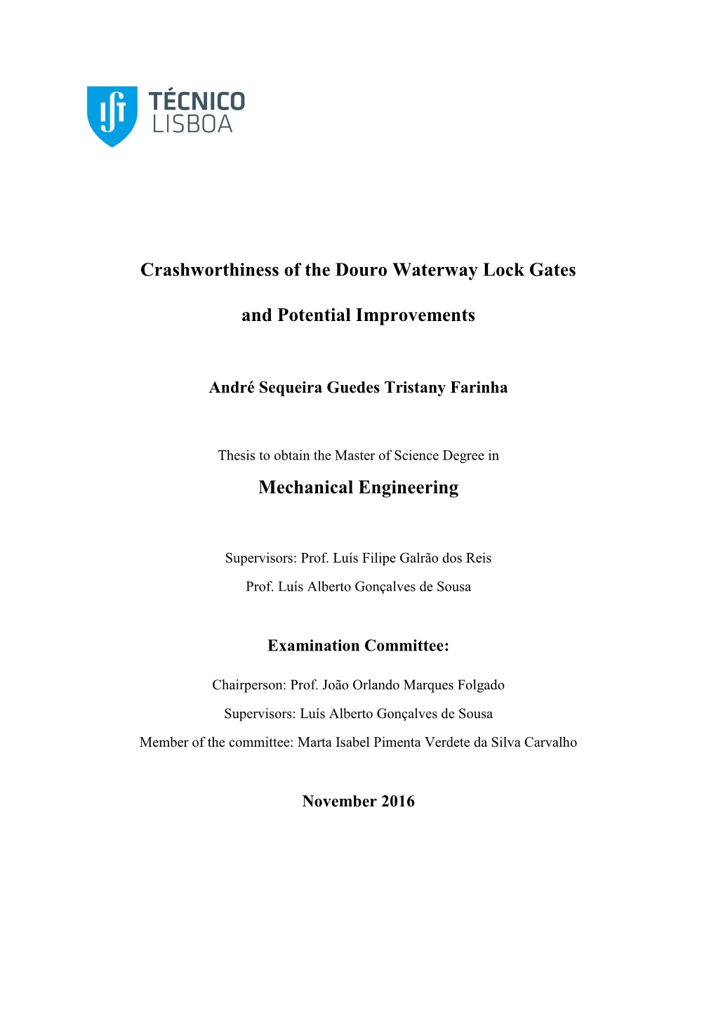 Crashworthiness of the Douro Waterway Lock Gates and Potential