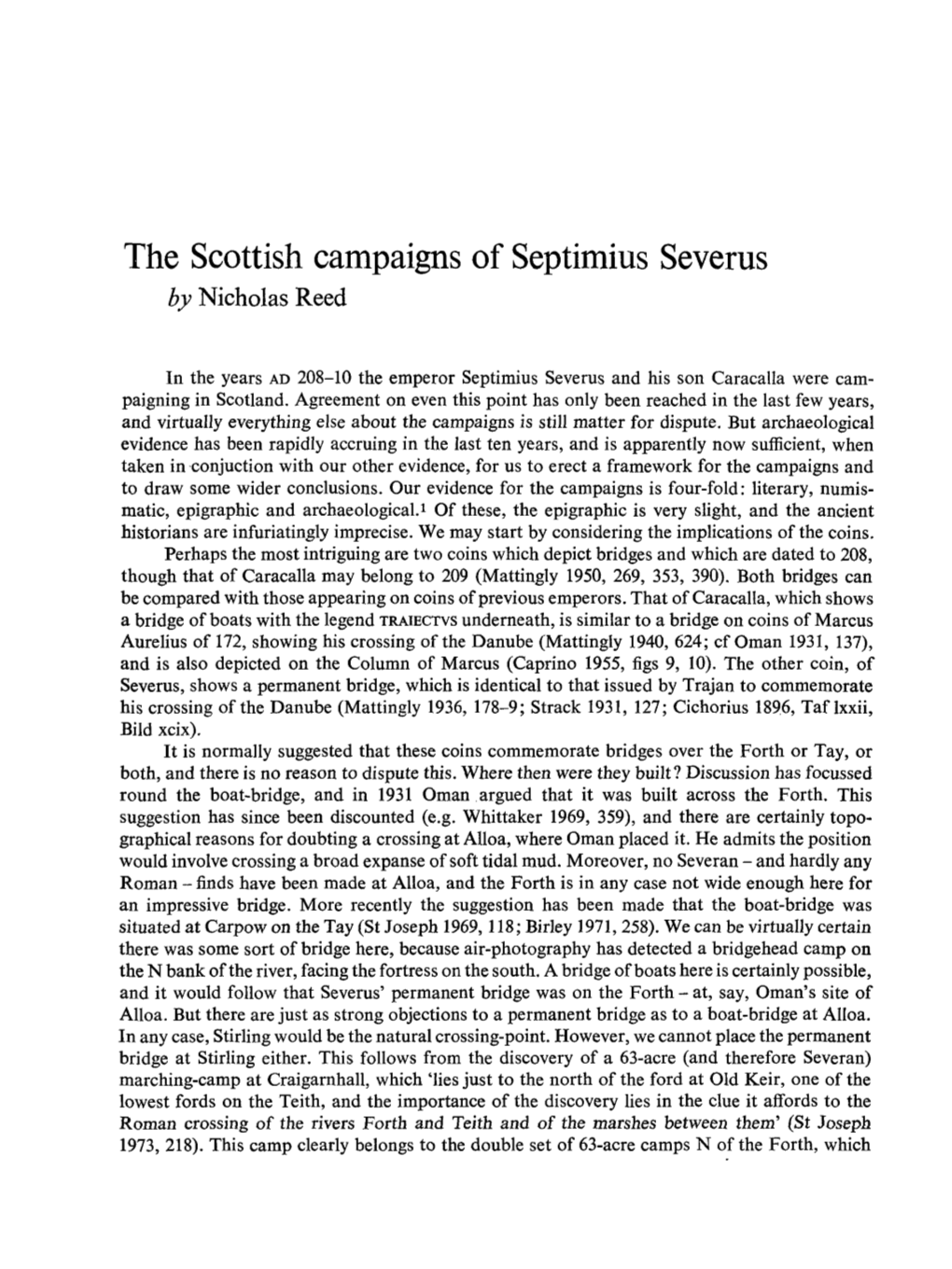 The Scottish Campaigns of Septimius Severus