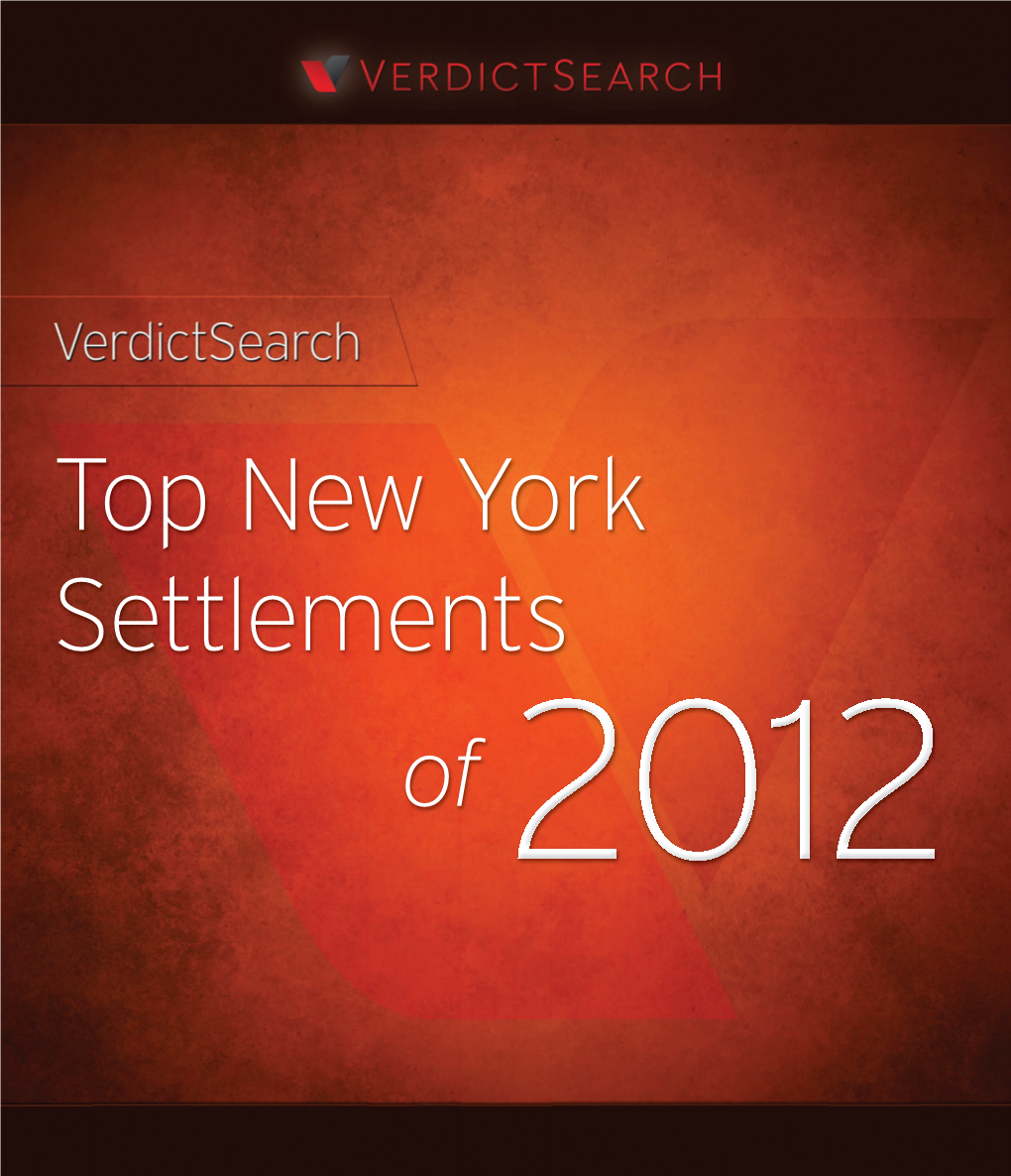 Top New York Settlements of 2012