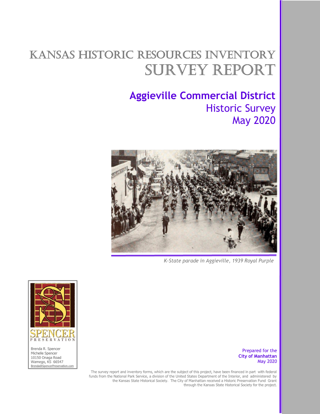 Aggieville Historic Resources Inventory Survey Report