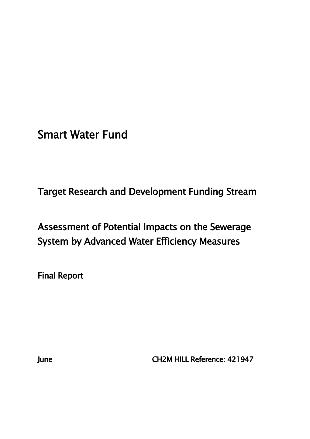 Potential Impacts on Sewerage System Final Report