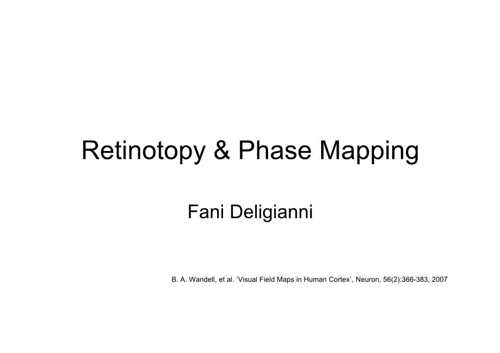 Retinotopy & Phase Mapping
