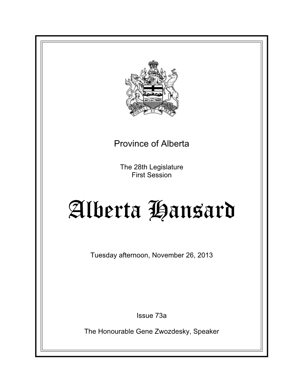 Alberta Hansard