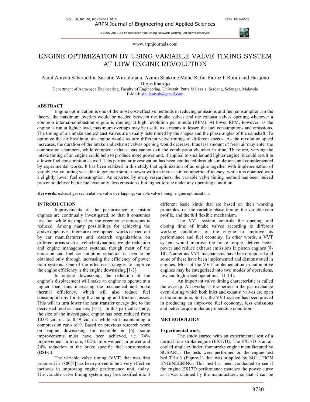 Engine Optimization by Using Variable Valve Timing System at Low Engine Revolution