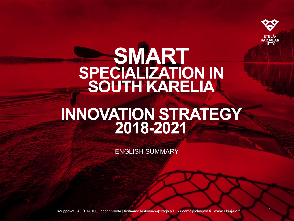 Innovation Strategy of South Karelia