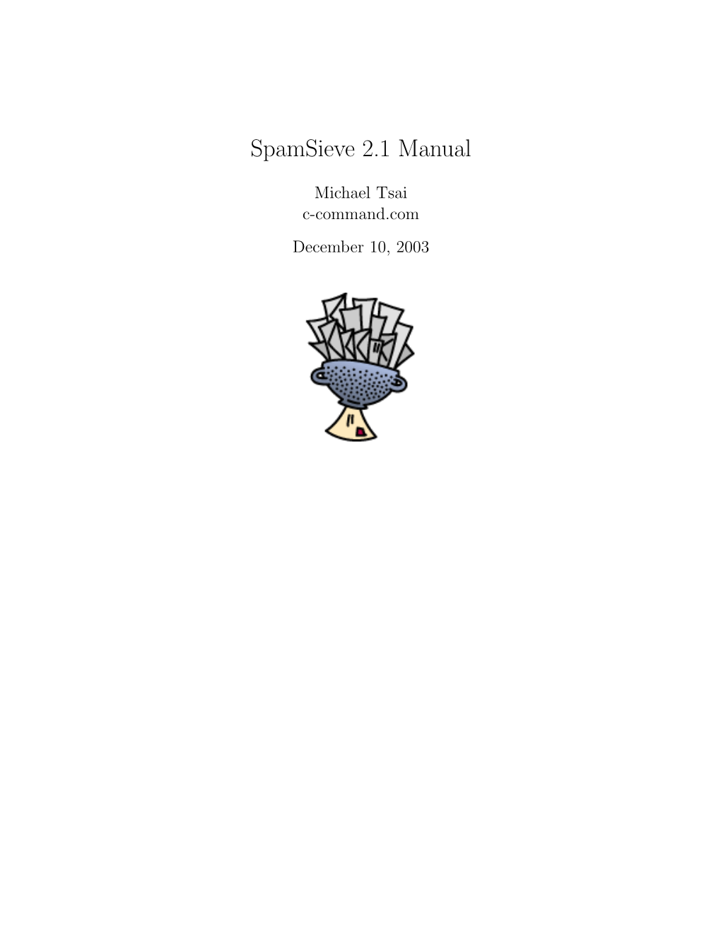 Spamsieve 2.1 Manual