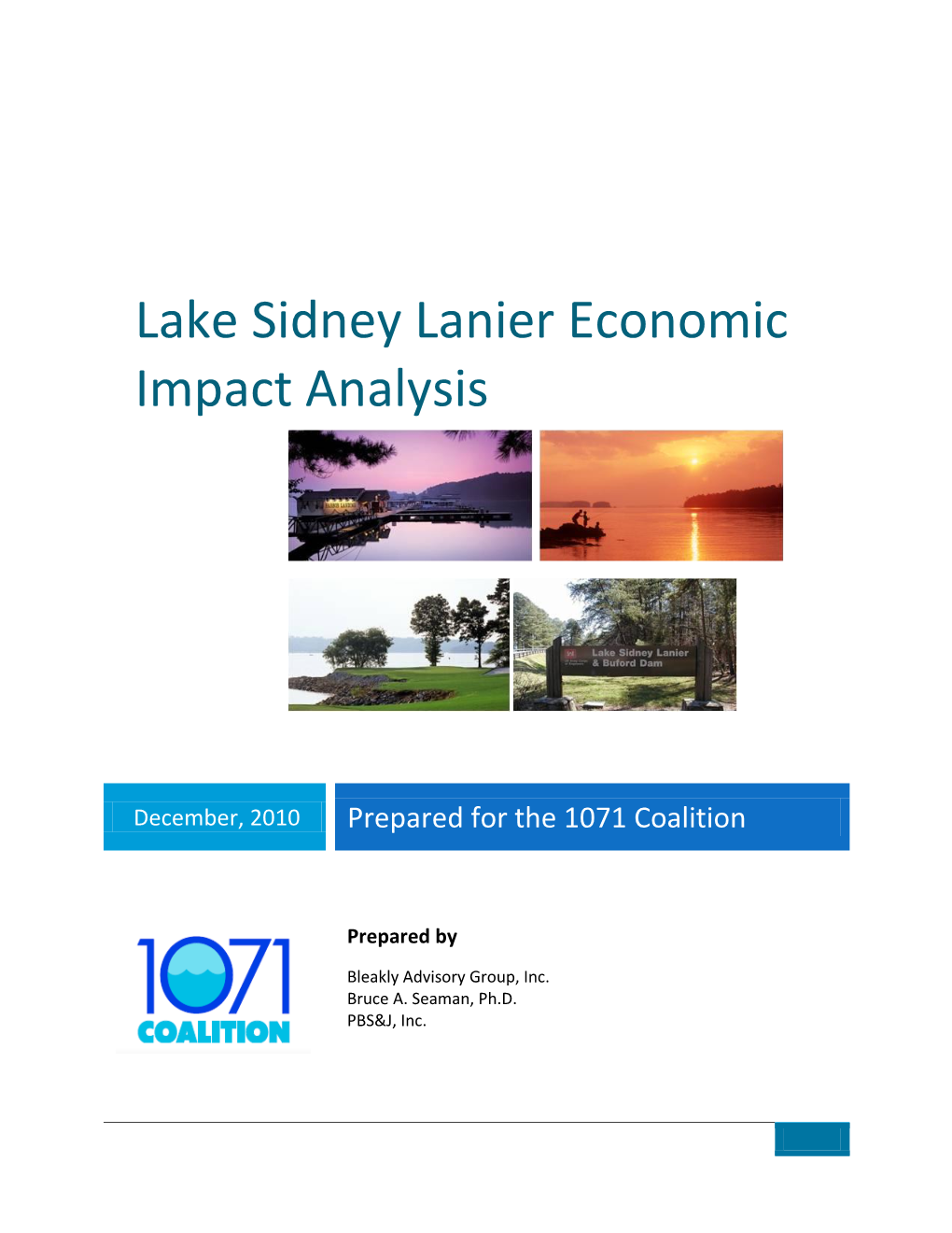 Lake Sidney Lanier Economic Impact Analysis