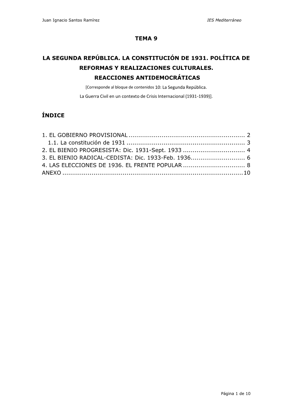 Tema 9 La Segunda República