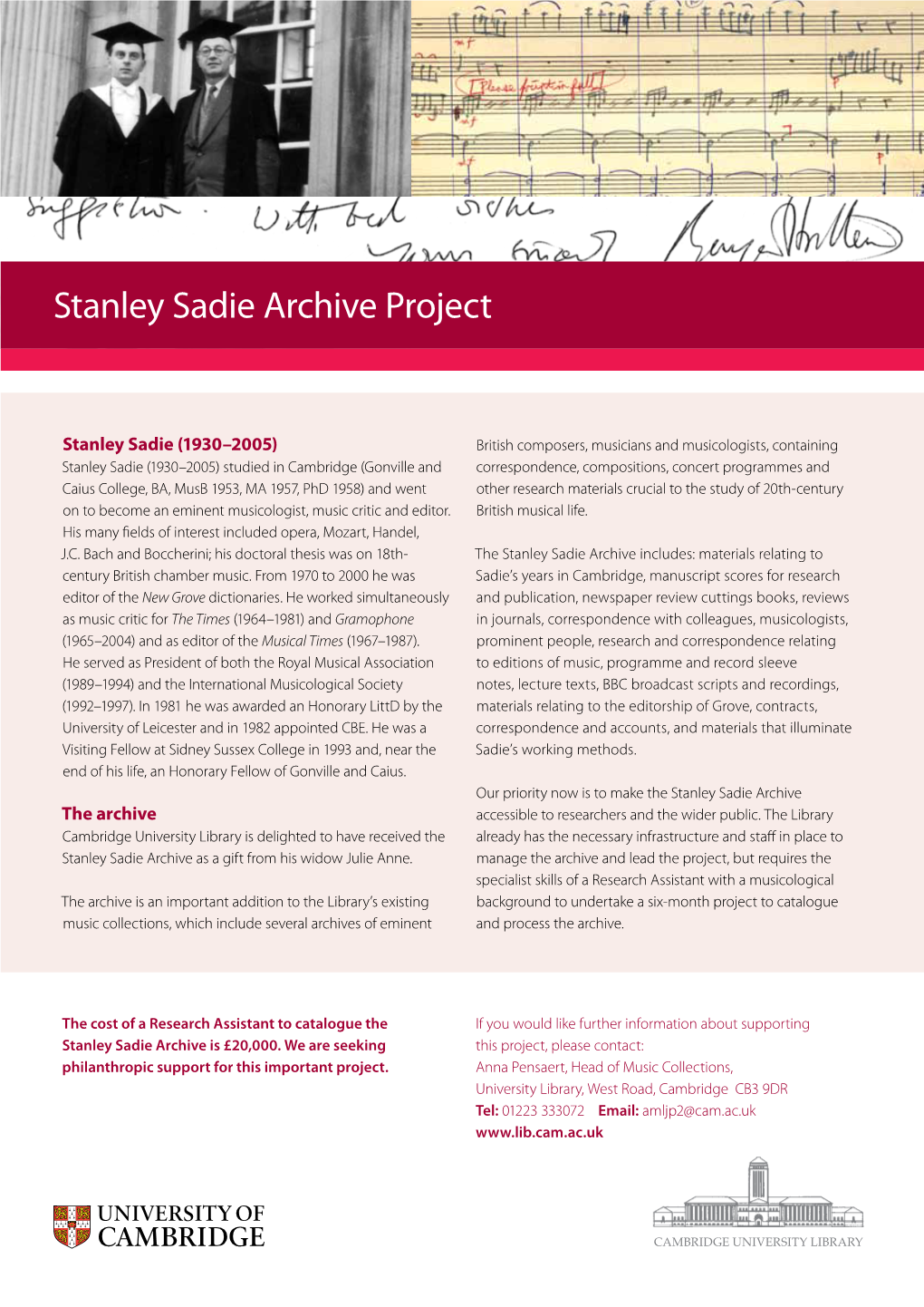 Stanley Sadie Archive Project