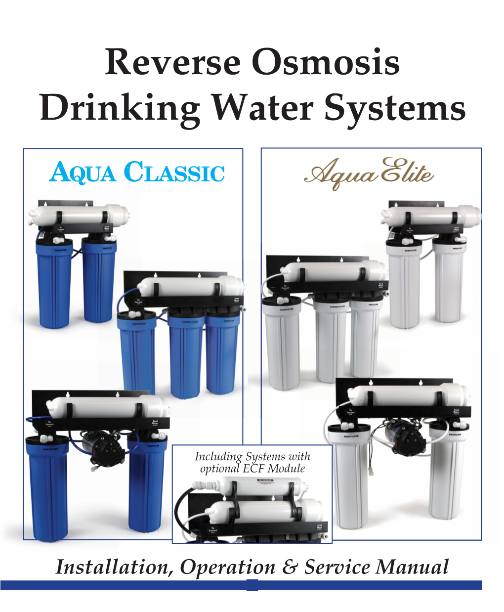 Reverse Osmosis Drinking Water Sys Tems