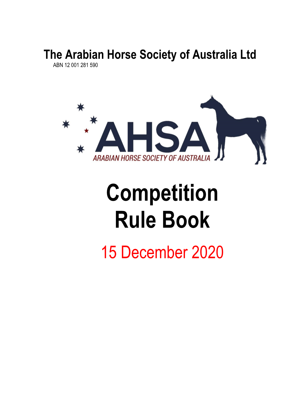 AHSA Rule Book 2018