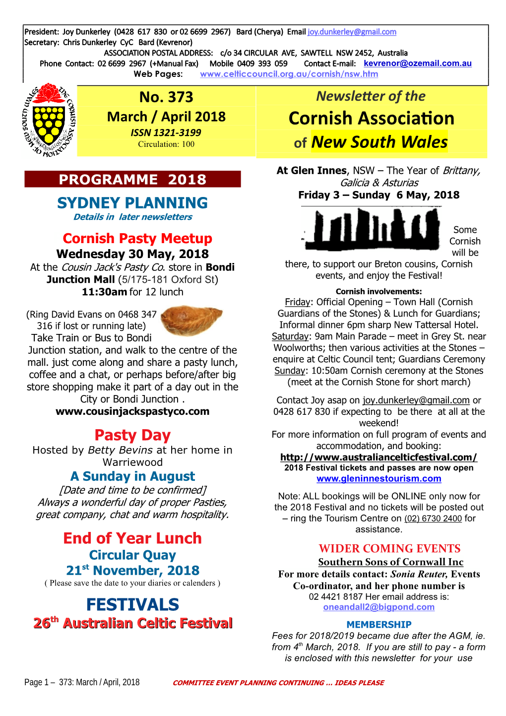Cornish Association of NSW - No