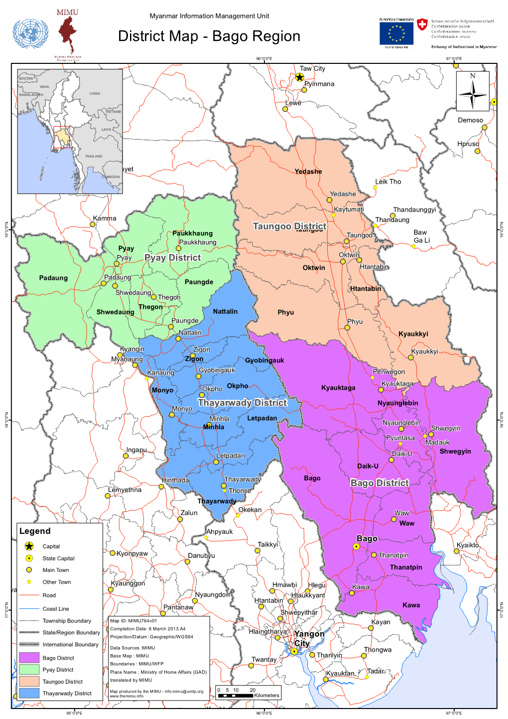 District Map - Bago Region