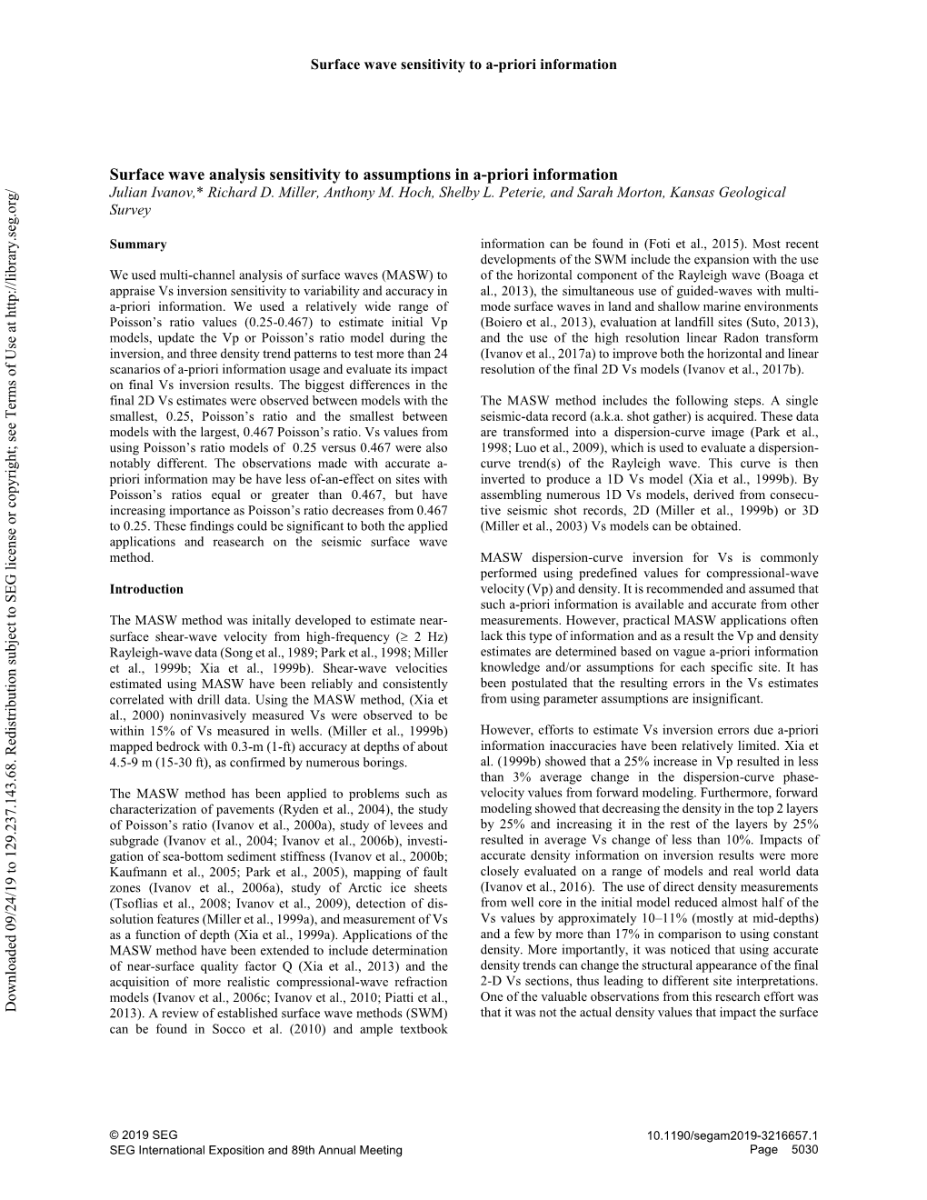 Surface Wave Sensitivity to A-Priori Information