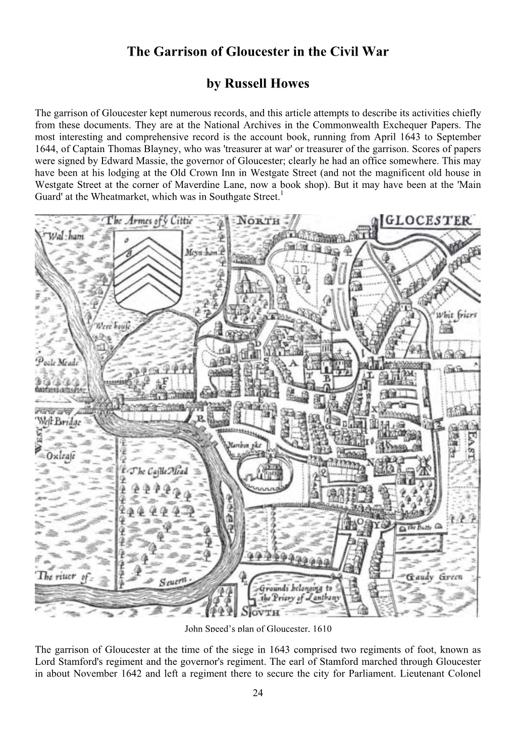 The Garrison of Gloucester in the Civil War