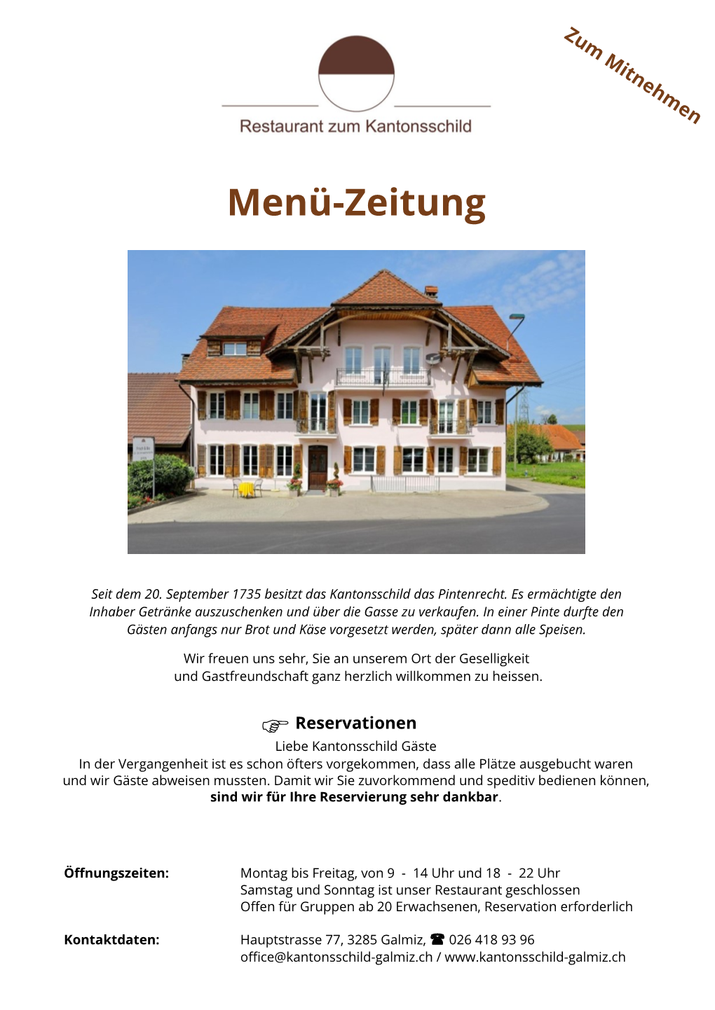 Menü-Zeitung