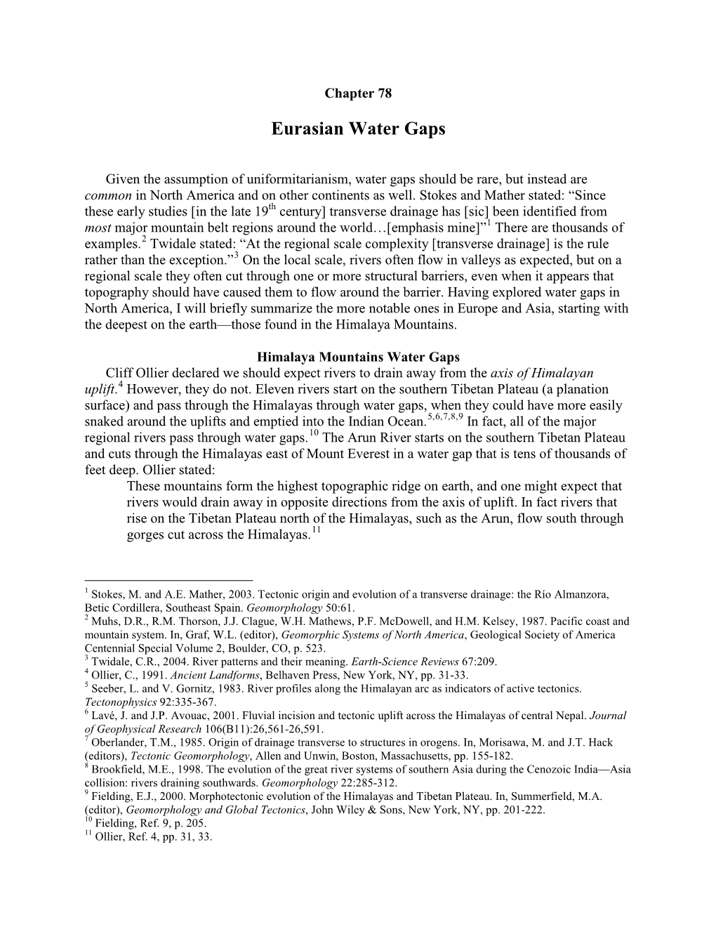 Chapter 78. Eurasian Water Gaps