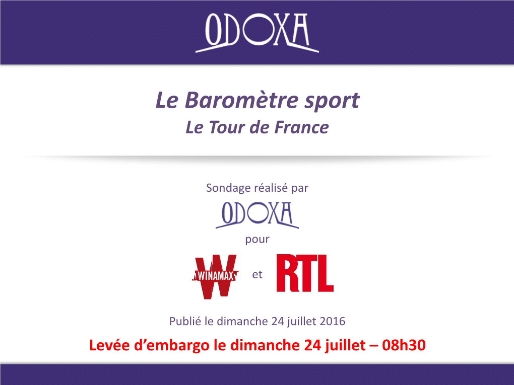 Le Baromètre Sport Le Tour De France