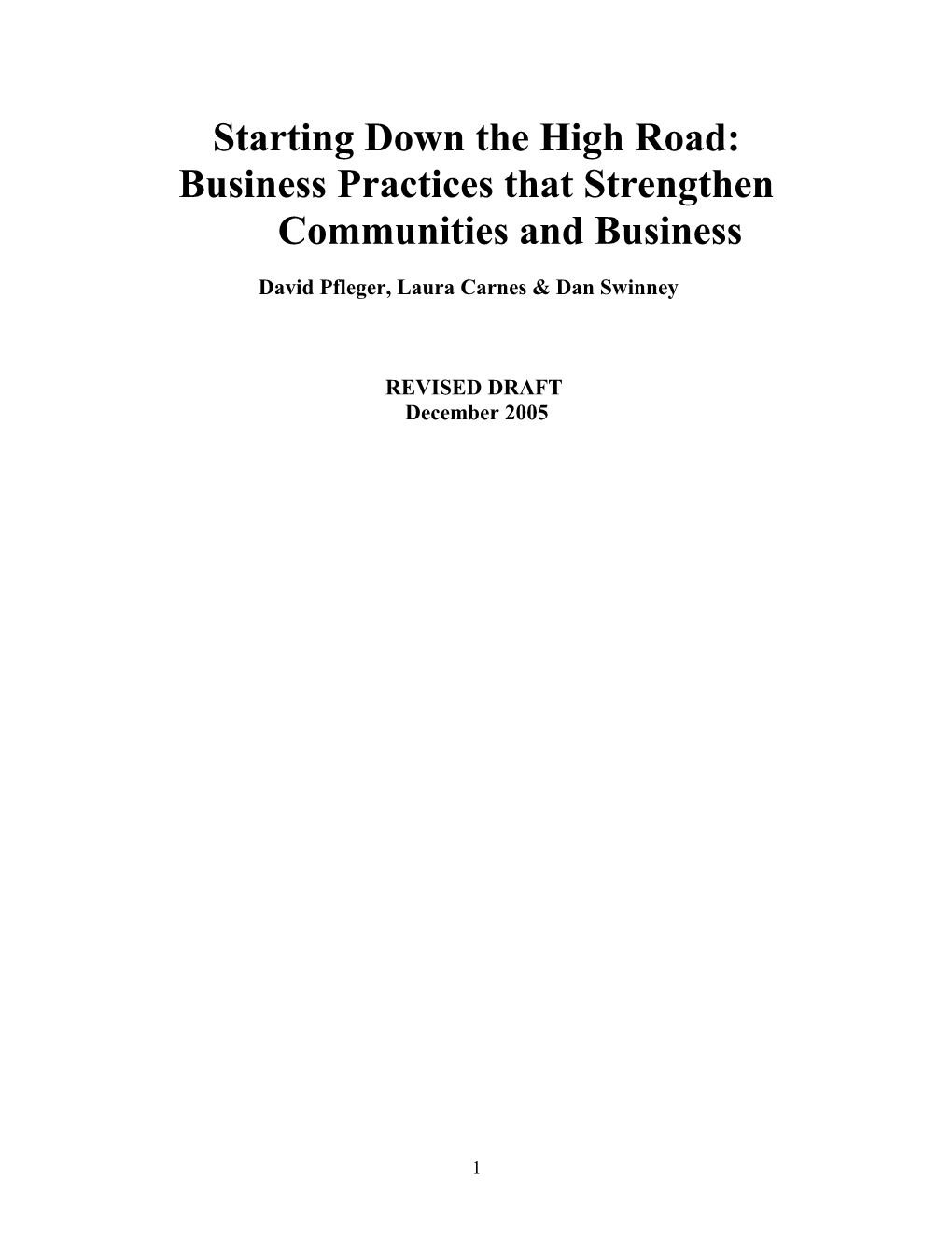 Business Practices That Strengthen Communities and Business