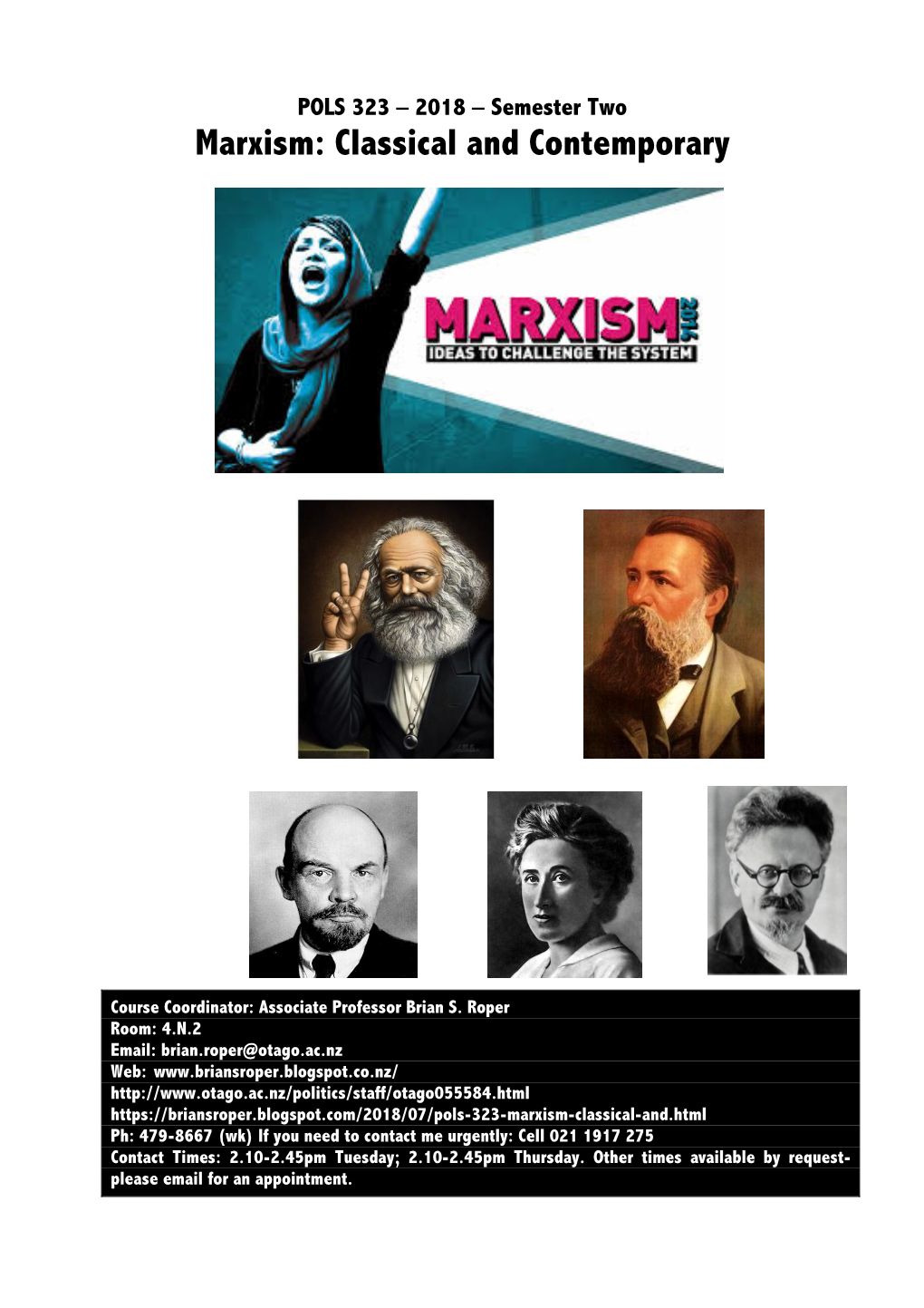 0) 323 Marxism Course Guide 2018
