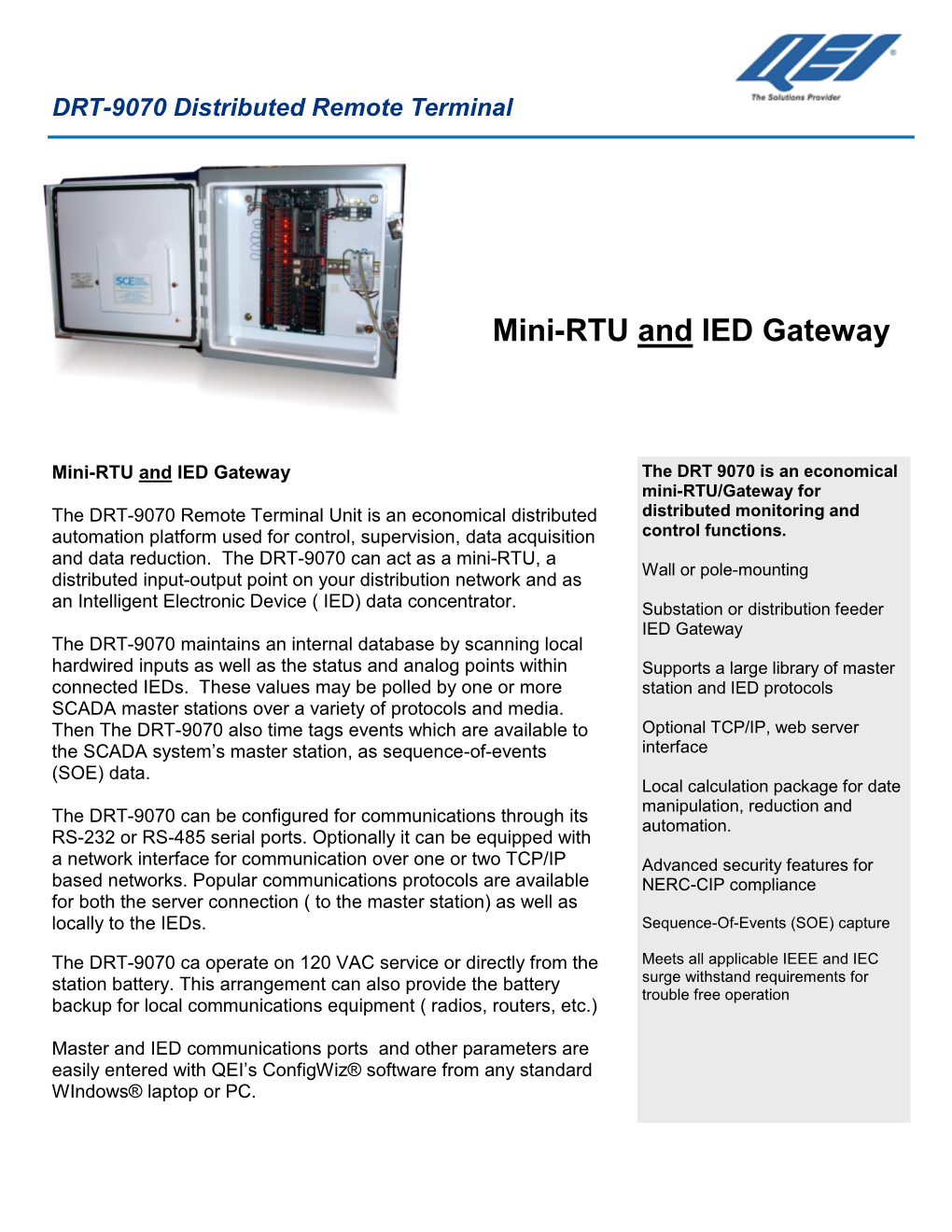 Mini-RTU and IED Gateway