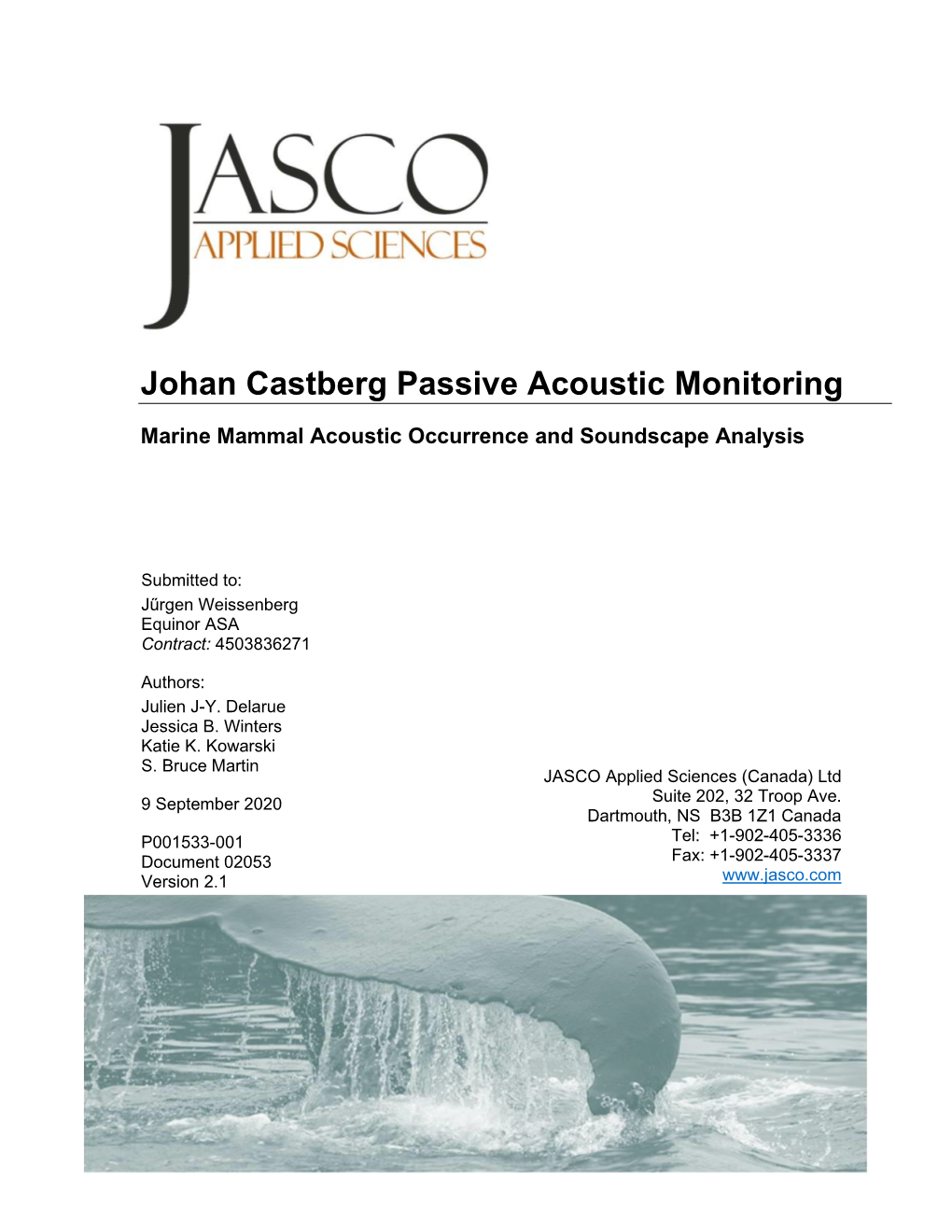 Johan Castberg Passive Acoustic Monitoring