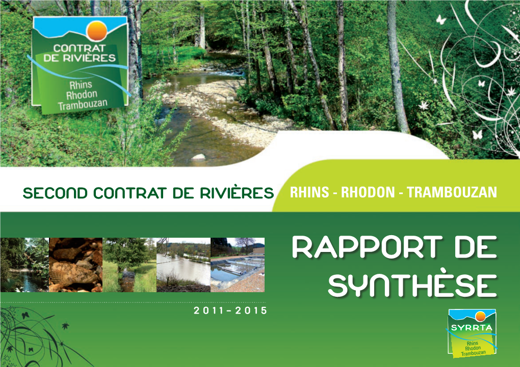 SECOND CONTRAT DE RIVIÈRES RHINS - RHODON - TRAMBOUZAN RAPPORT DE SYNTHÈSE 2011-2015 Présentation Des Bassins Versants Rhins Rhodon Trambouzan