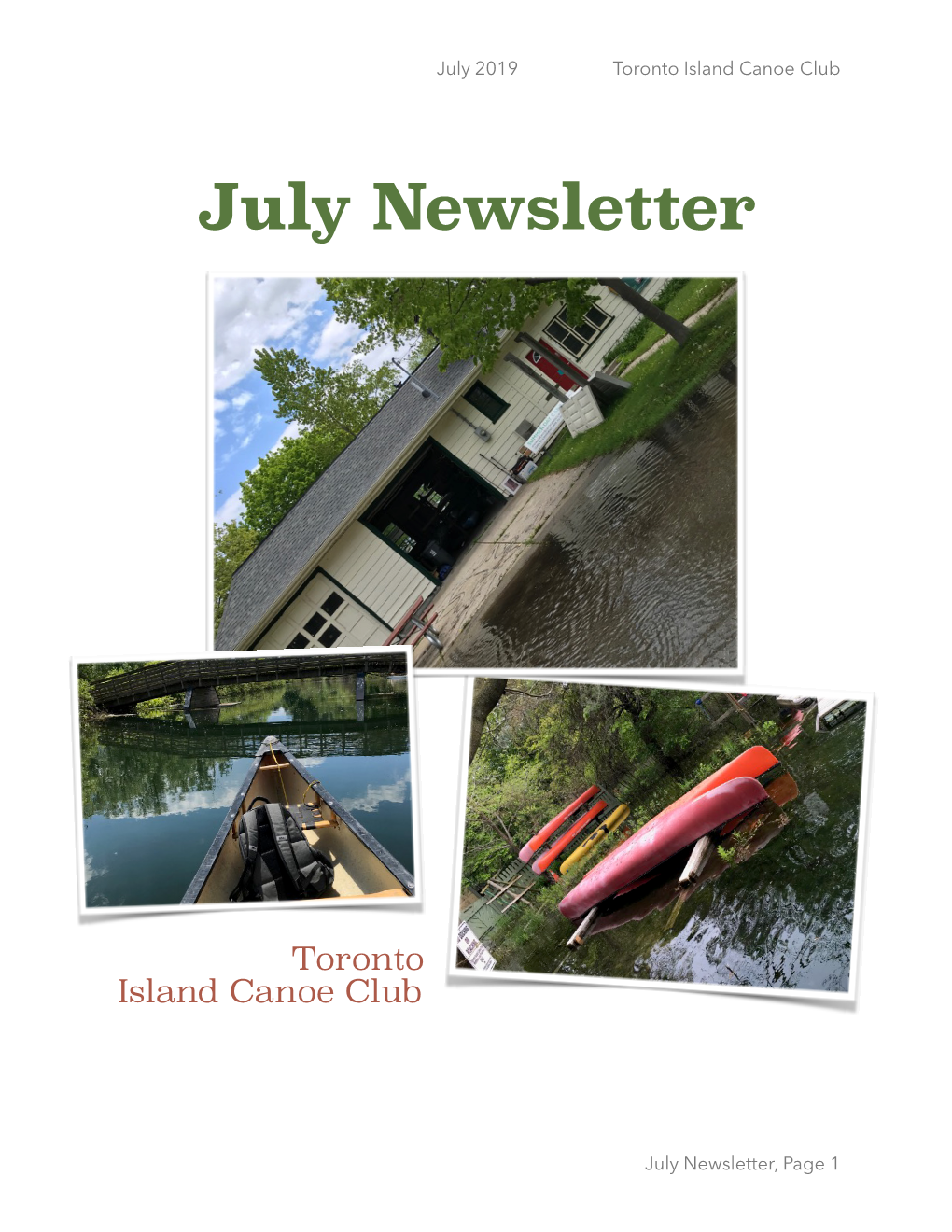 July Newsletter