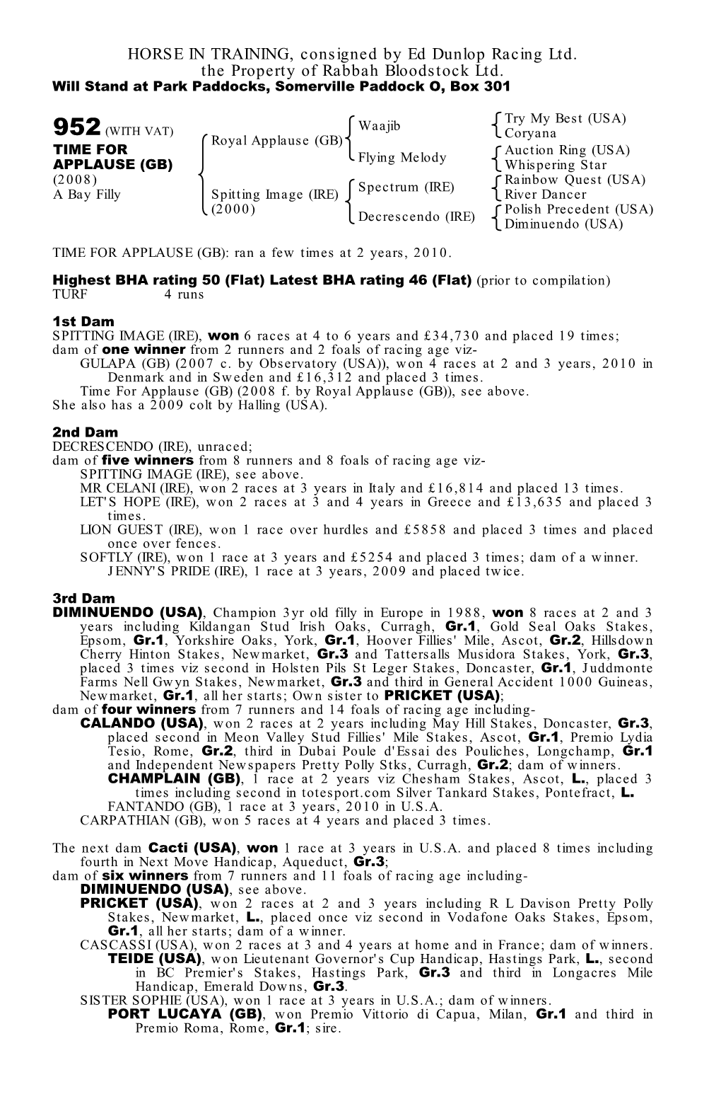 HORSE in TRAINING, Consigned by Conkwell Grange