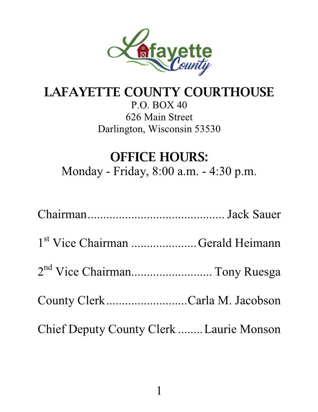 Lafayette County Courthouse P.O