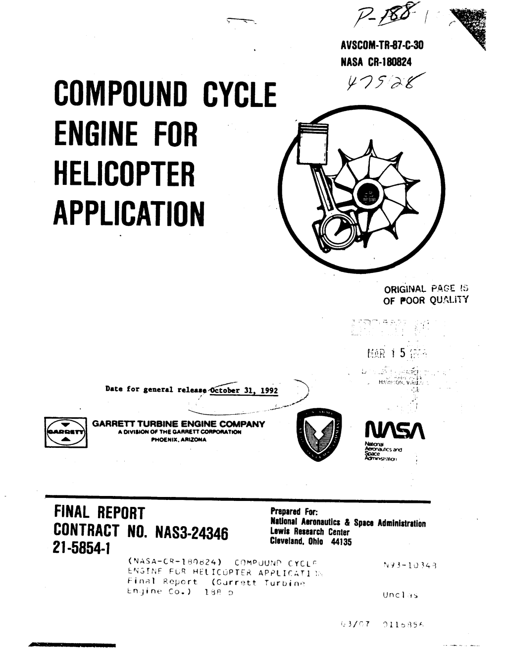 Compoundcycle Enginefor Helicopter Application