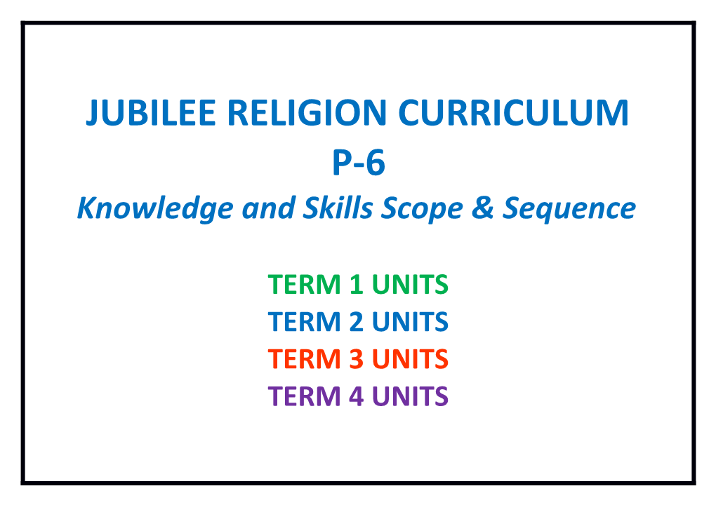 Knowledge and Skills Scope & Sequence
