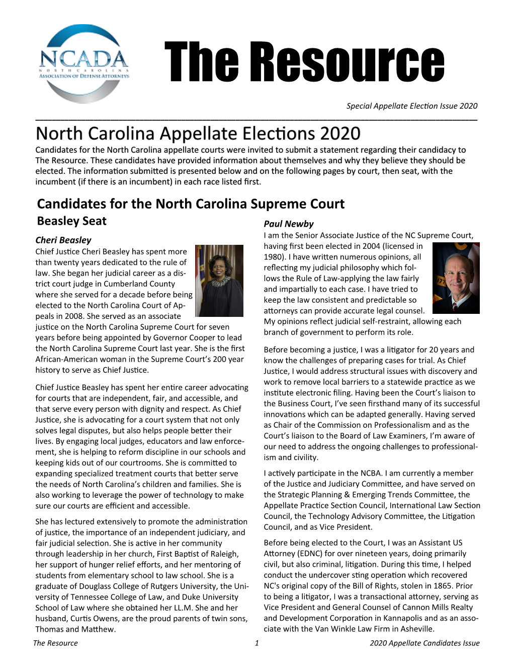 2020 Appellate Issue of the Resource