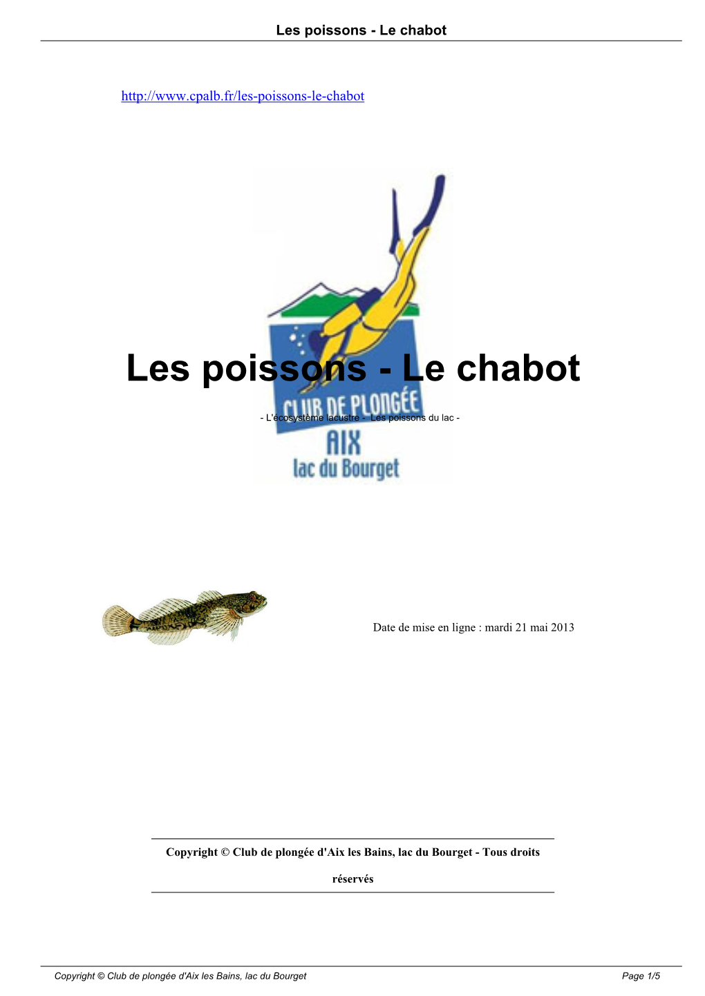 Les Poissons - Le Chabot