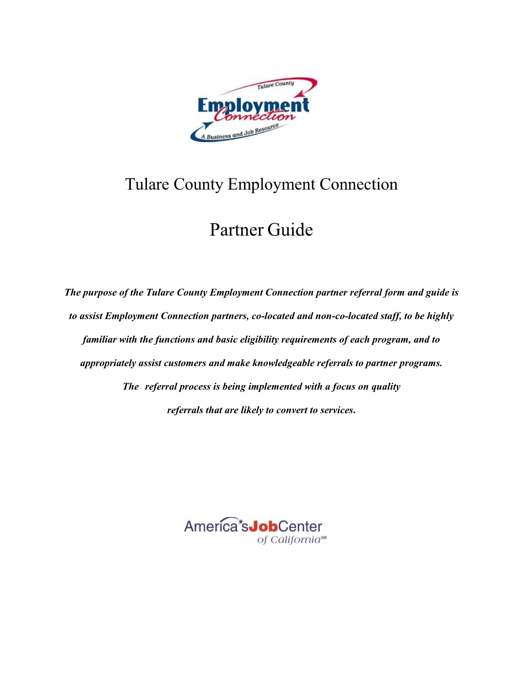 Employment Connection Partner Guide