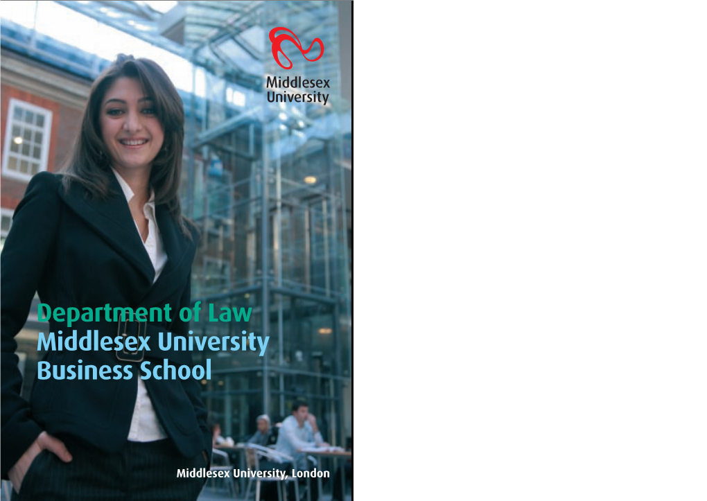 Department of Law Middlesex University Business School