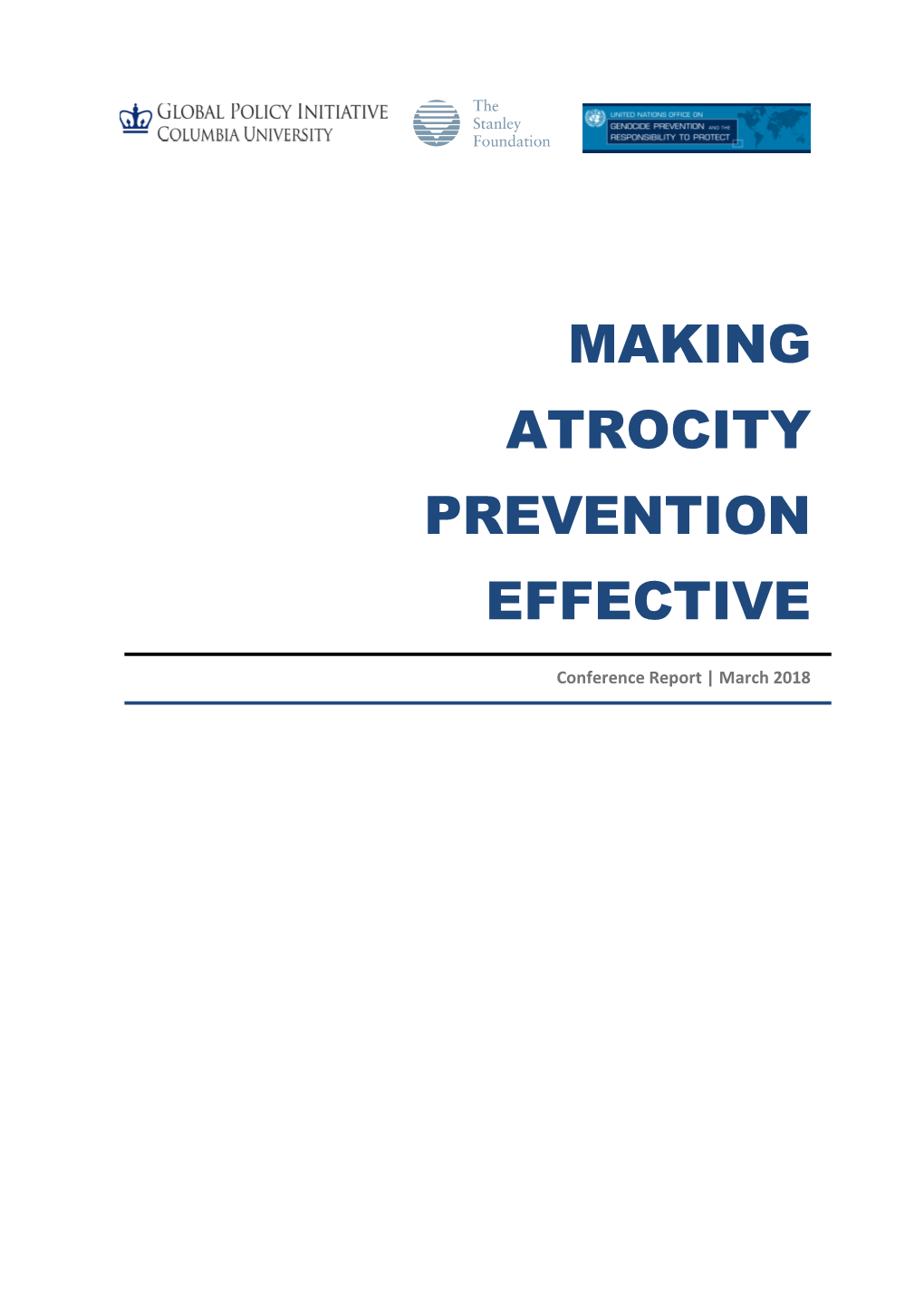 Making Atrocity Prevention Effective