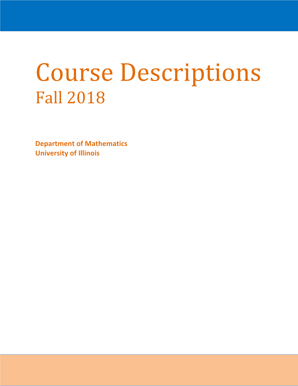 Course Descriptions 201