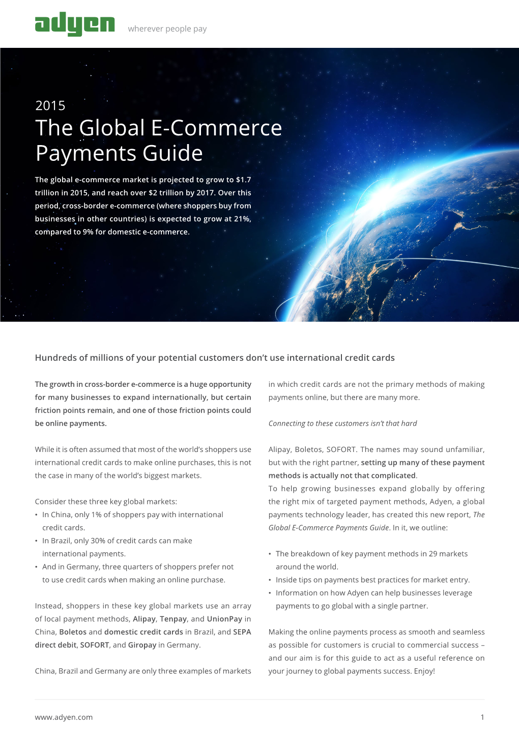 The Global E-Commerce Payments Guide
