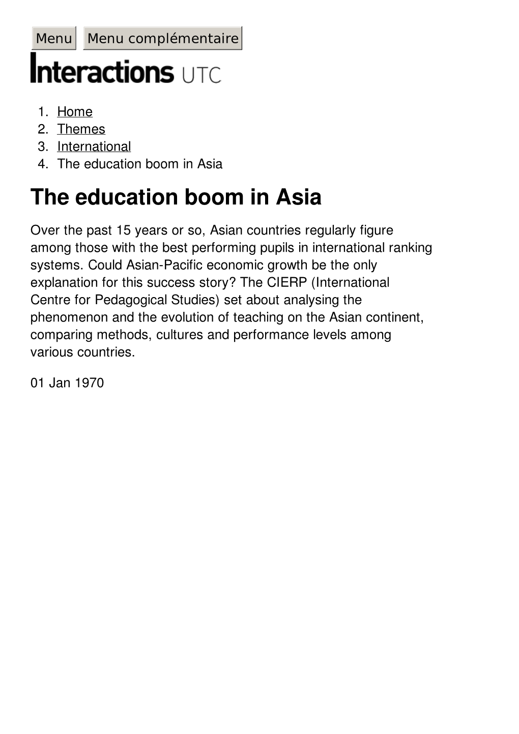 The Education Boom in Asia the Education Boom in Asia