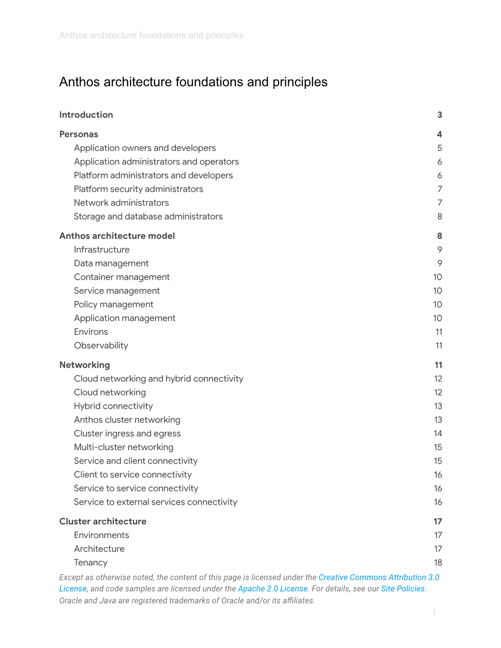 Anthos Architecture Foundations and Principles