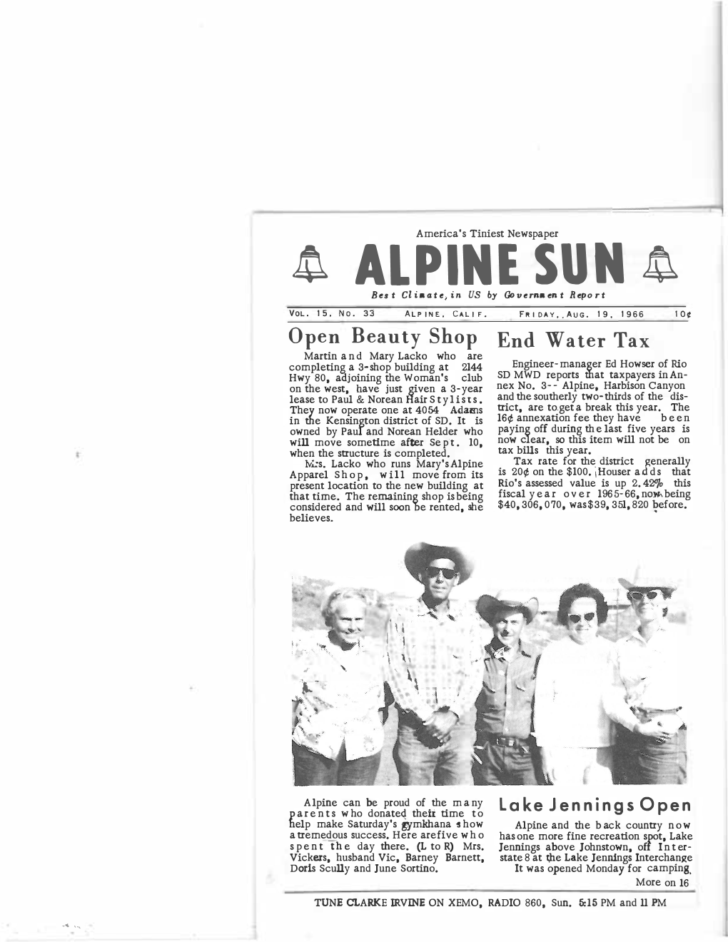 Al Alpinebest Cliaate;In US by Governaent SUN Report �