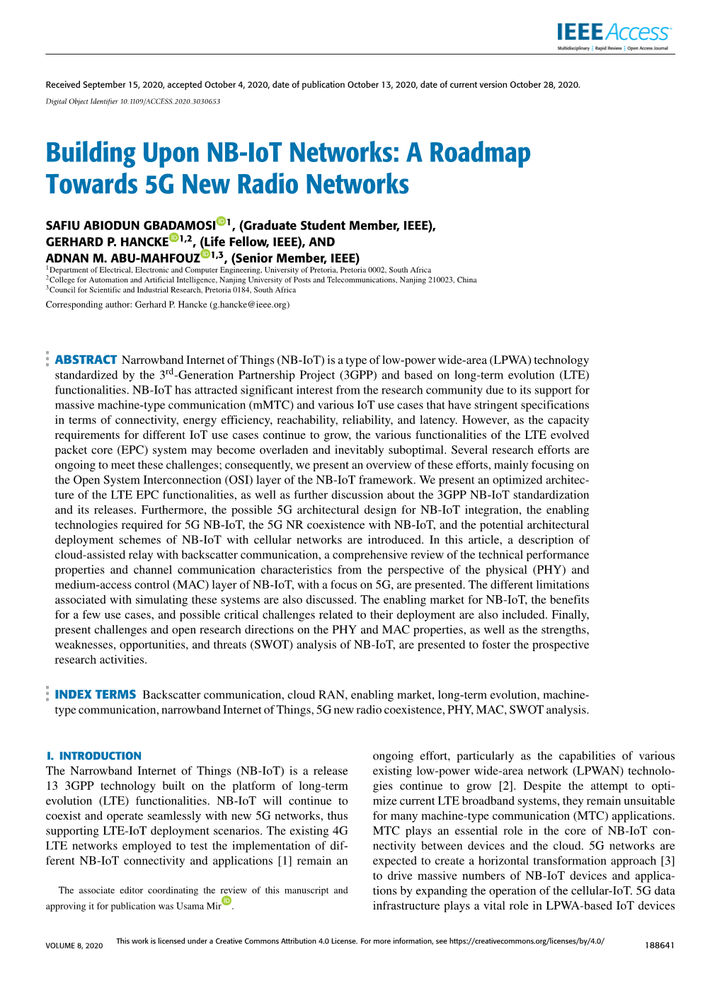 Building Upon NB-Iot Networks: a Roadmap Towards 5G New Radio Networks