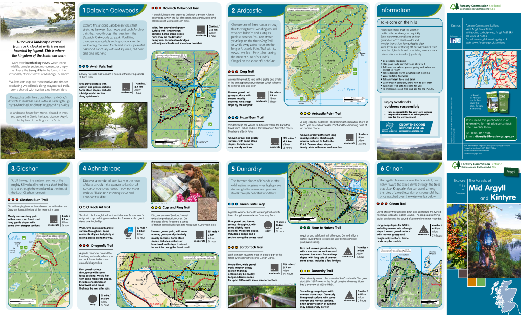 Mid Argyll and Kintyre These Native Oakwoods Are Rich with Trail That Passes a Prehistoric Tomb Named After Wildlife