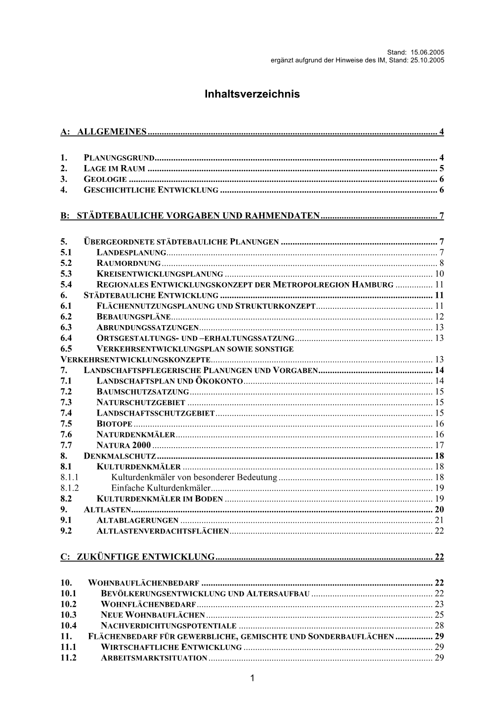 Flächennutzungsplan 2005 Erläuterungsbericht