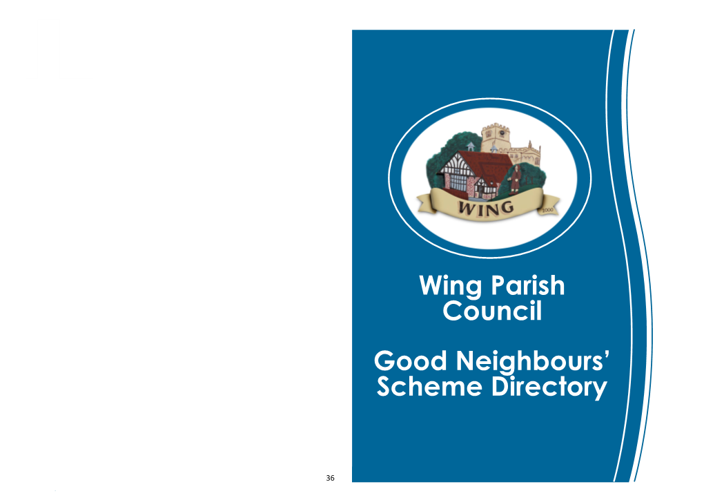 Wing Parish Council Good Neighbours' Scheme Directory